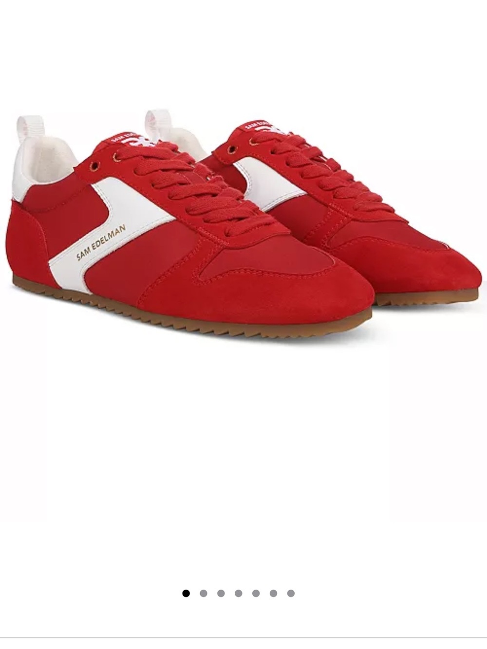 Sam Edelman Zaria Red/White Suede Sneaker Msrp $100Size 11 New